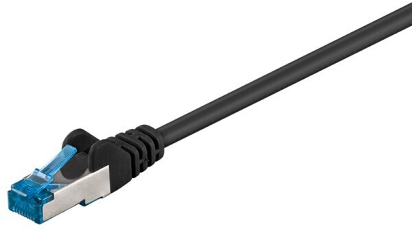 BIGtec Ethernet LAN Patchkabel CAT 6A S/FTP 0,25m schwarz