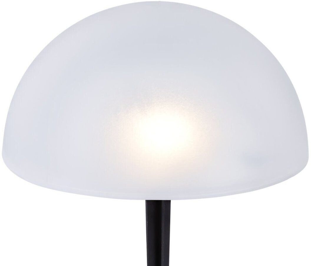 Globo Solar lamp, chain with 5 hemispheres on a point, black plastic, Ø15 cm, H: 19 cm