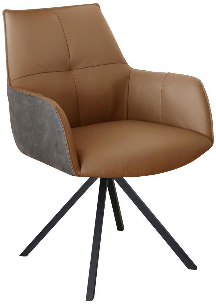 Novel Armlehnstuhl Echtleder 59,5x87,5x69cm schwarz/cognac ab 179,00