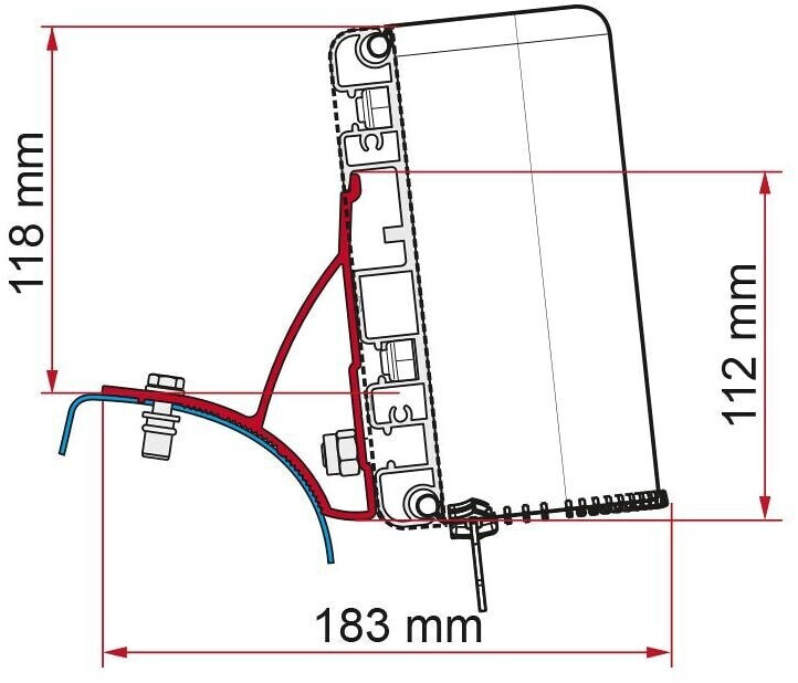 Fiamma Compass Adapter für Renault Trafic ab Bj. 2015