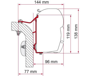 Fiamma F45 Adapter für Hymer Van / B2, 350cm