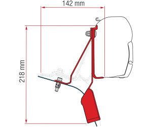 Fiamma F45 Adapter für Ford Custom Nugget (Aufstelldach) ab Bj. 2015