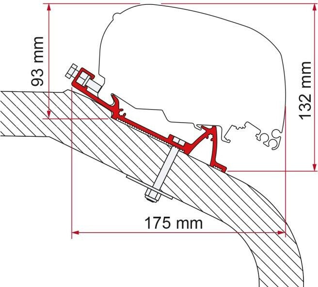 Fiamma F65/F80 Adapter für LMC-TEC, 500 cm