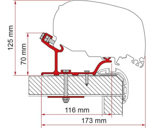 Fiamma F65/F80 Adapter für Carthago Malibu, 490cm