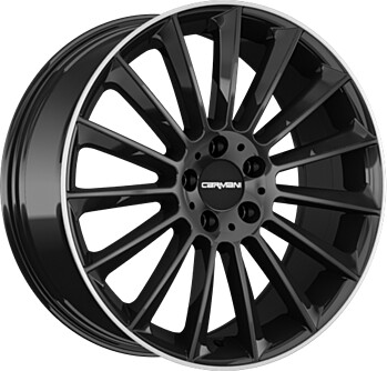 Carmani 17 Fritz (9x18) black rand polished
