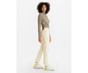 Levis 501 crop store white
