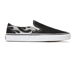 Flame black online and white vans