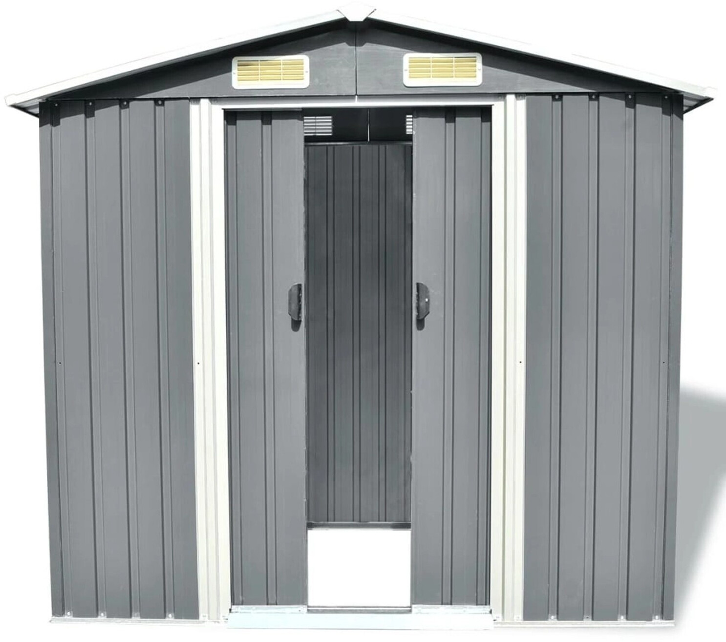 vidaXL Abri de jardin en métal 204 x 132 x 186 cm gris