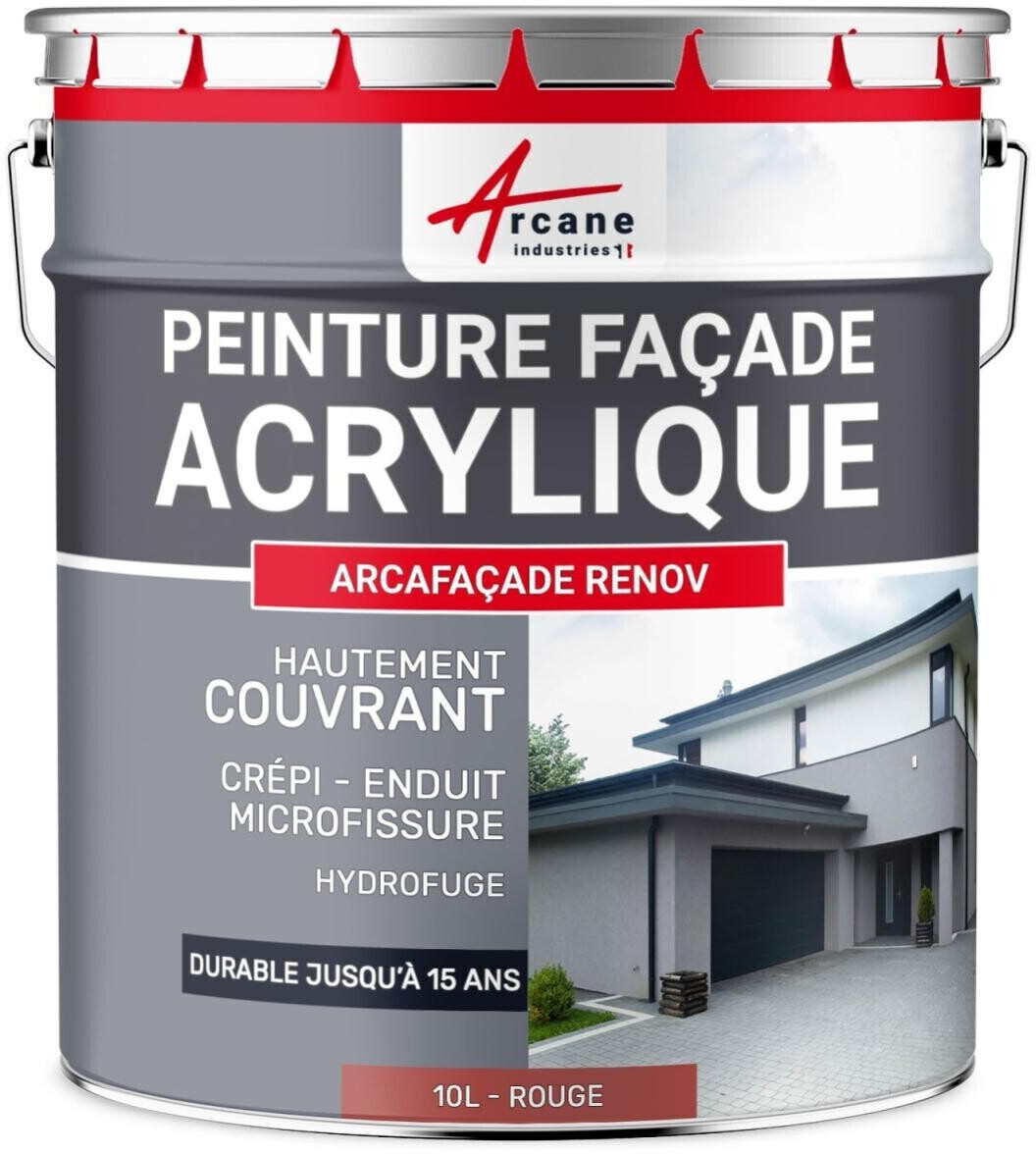 Arcane Industries Arcafaçade Renov Peinture façade acrylique 10 L rouge RAL 030 50 40