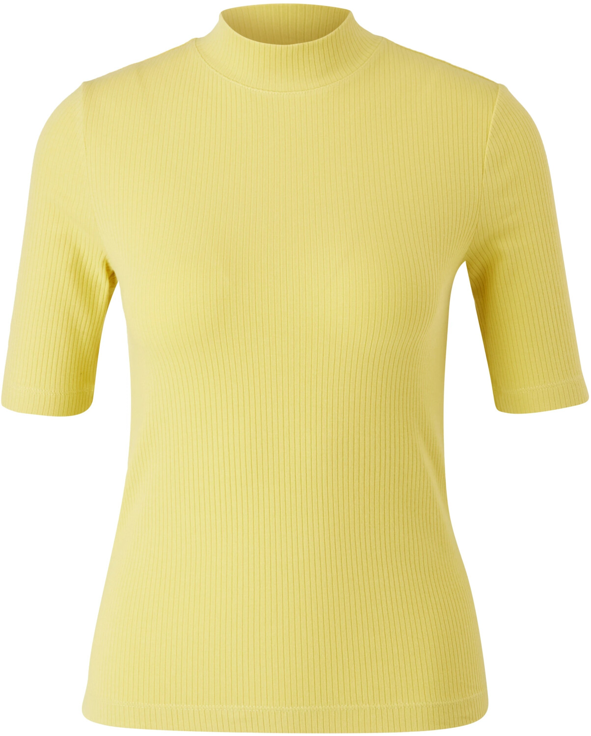 OXKNIT Damen T-Shirt Mit Fliege - Gelb Gestreiftes Baumwolltop Mit Dreiviertelärmel