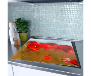 Wallario Herdabdeckplatte Aus Glas – 60x52 Cm, 4 Mm Sicherheitsglas Mit 13 Mm Füßen – Spritzschutz Für Ceran- & Induktionsherde