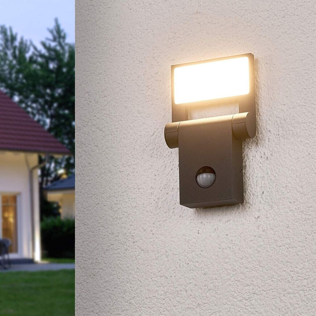 Lucande Marius LED outdoor wall light with sensor