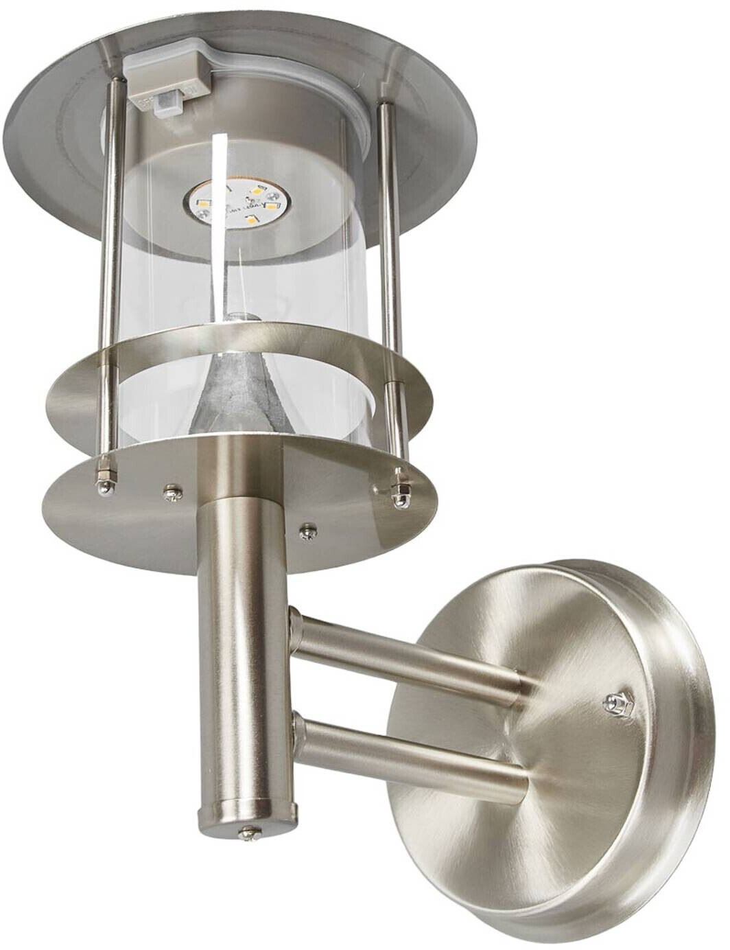 Lindby Stainless steel solar outdoor wall light Sumaya, LED