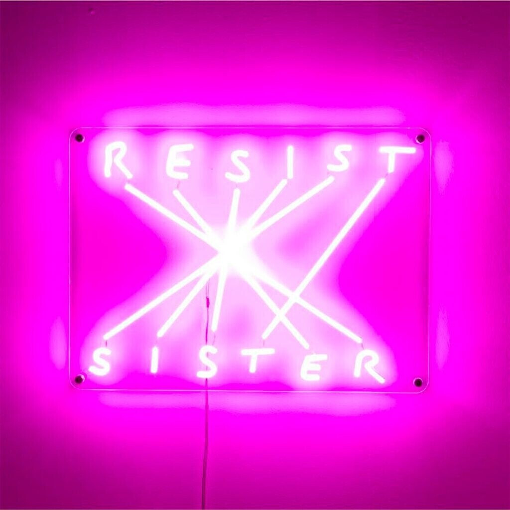 Seletti LED decorative wall light Resist-Sister, fuchsia