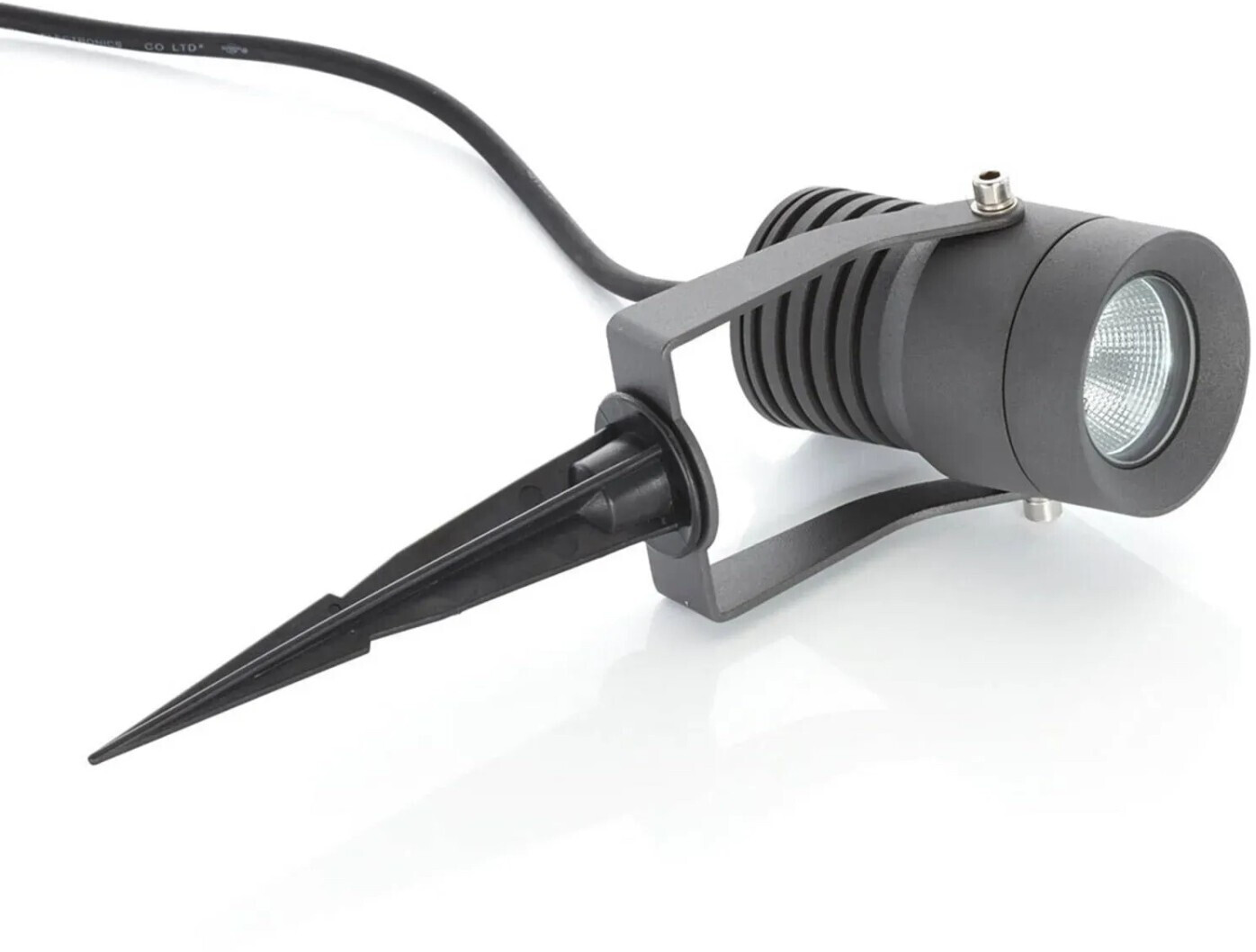 Lucande LED outdoor spotlight Jon with movable lamp head