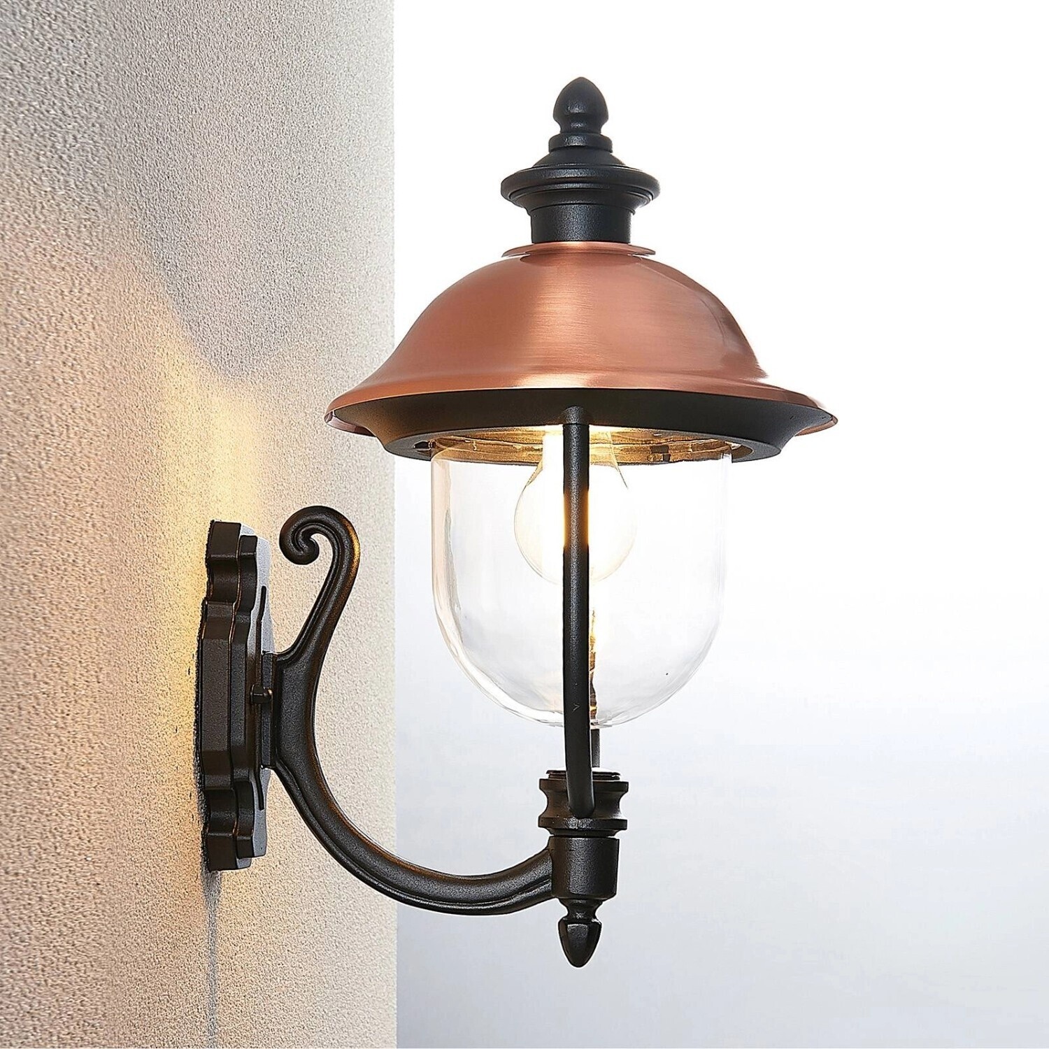 Lindby Clint outdoor wall light, lantern standing
