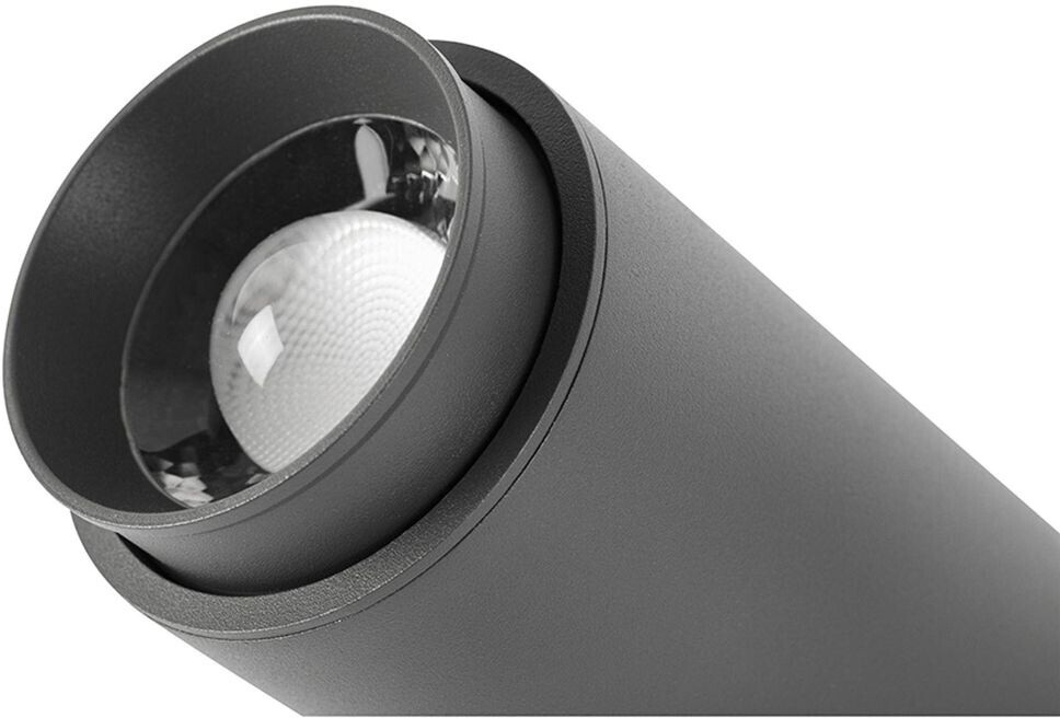 Faro Barcelona LED outdoor wall spotlight Plom, dark grey