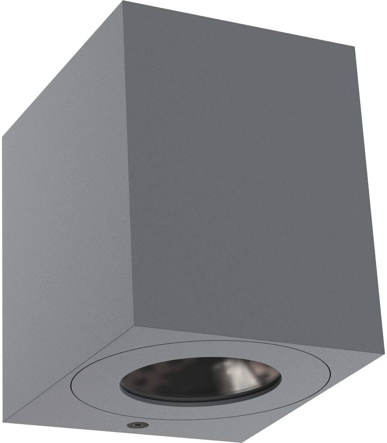 Nordlux LED outdoor wall lamp Canto Kubi 2, 10 cm, gray F