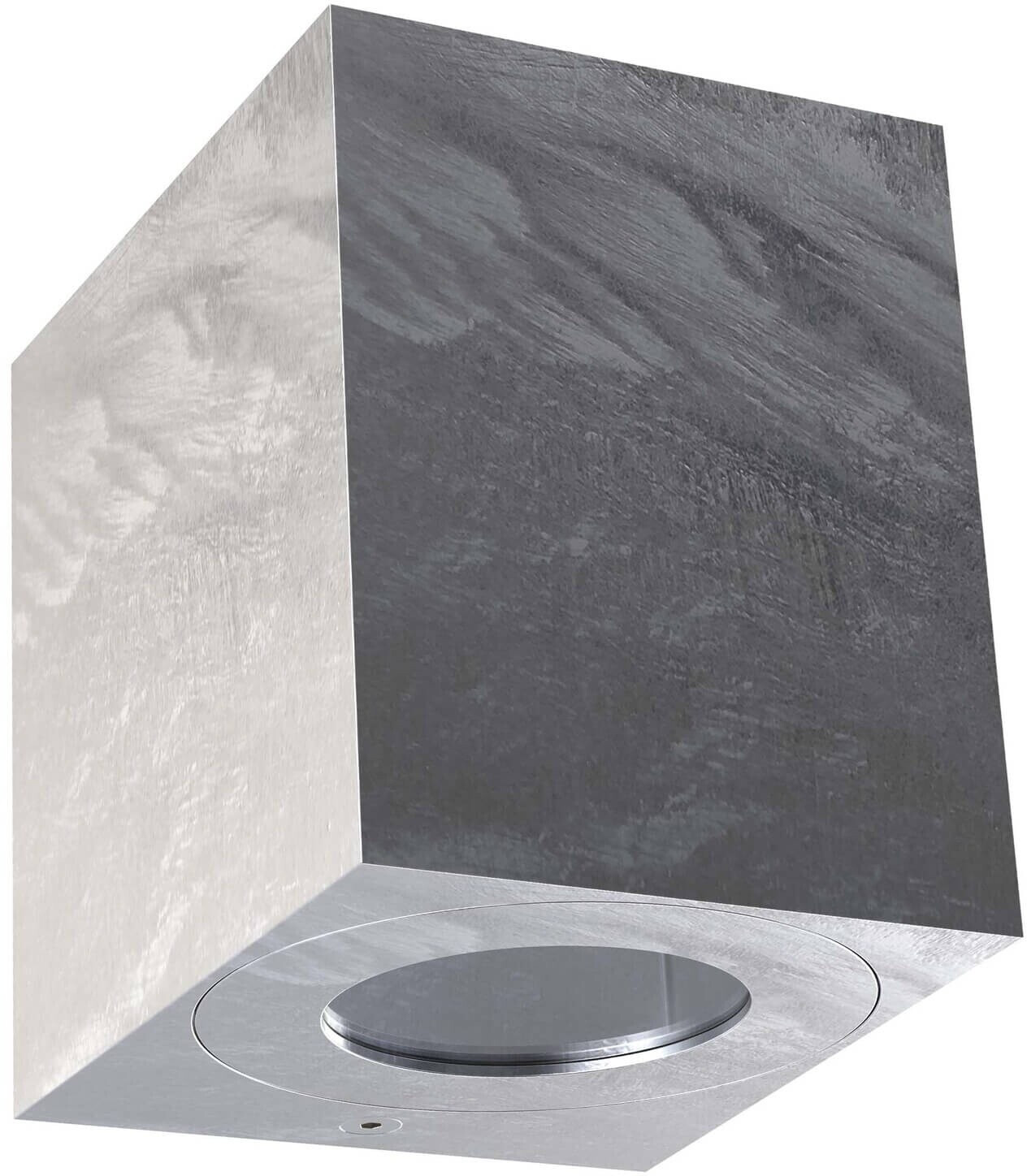 Nordlux Canto Kubi 2 LED outdoor wall lamp, 10 cm, galvanized