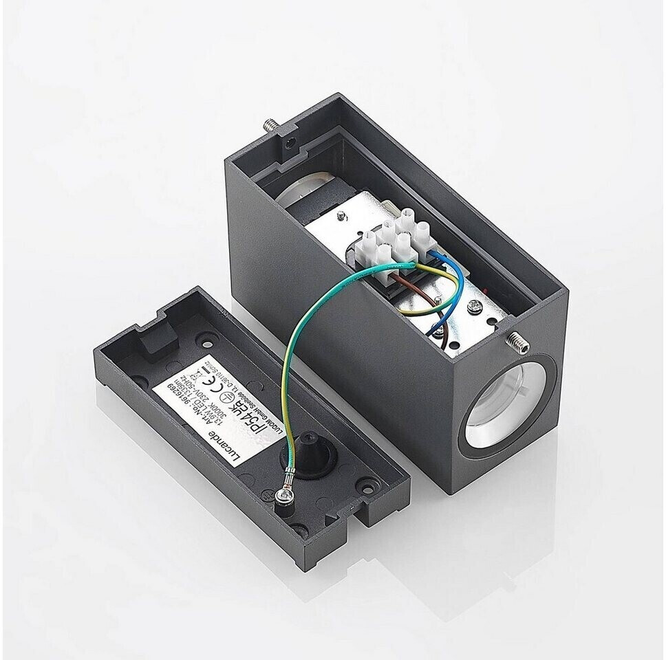Lucande Cimala LED wall lamp cuboid, height 14.4cm