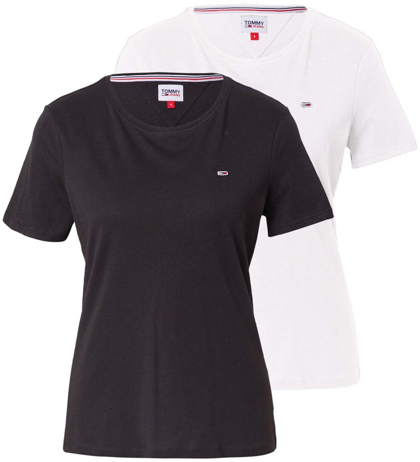 Tommy Hilfiger 2-Pack Soft Jersey Short Sleeve T-Shirt (DW0DW11459) black/white