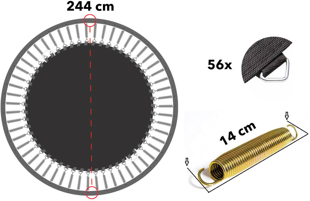 MONZANA® Trampolin 305cm Sicherheitsnetz innen TÜV GS MONZANA® Trampolin 305cm Sicherheitsnetz innen TÜV GS