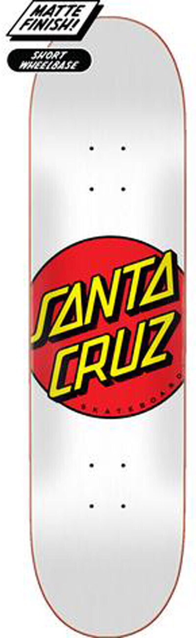 Santa Cruz Classic Dot FA20 8.0 Skateboard Deck white Gr. Uni