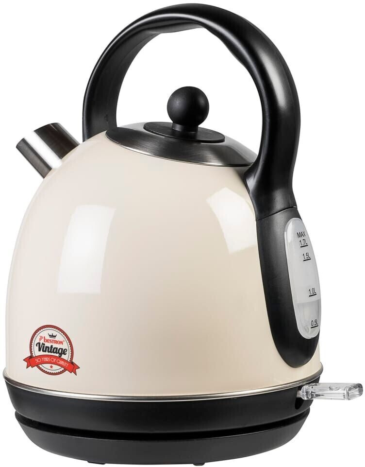 Bestron Bestron Cordless Kettle AWK300RE 1.7L 2200W Ivory Vintage