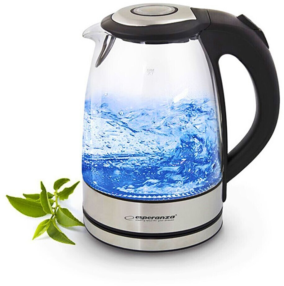 Esperanza EKK012 YOSEMITE glass stainless steel kettle 1.7L 2200W LED lighting
