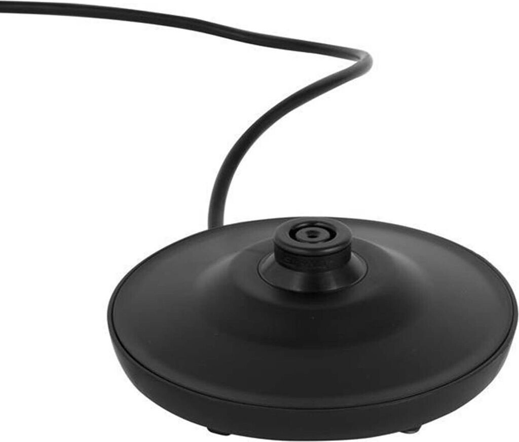 DESKI Wasserkocher Edelstahl Schwarz – 1,7 Liter, 2200 Watt, Schnurlos