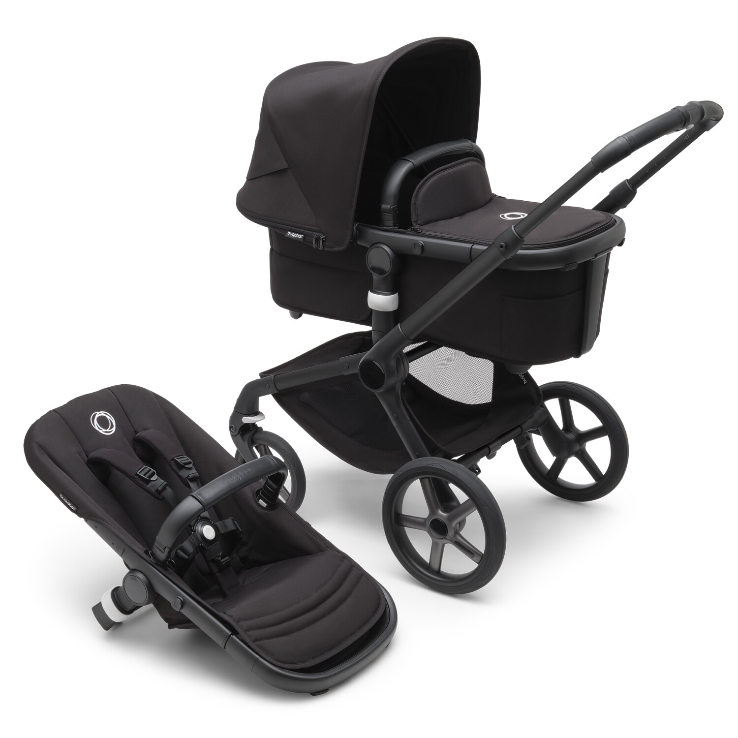 Bugaboo Fox 5 stroller with carrycot and seat black/midnight black