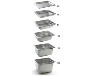Produktbild von Airbrush-city GN 1/3 Gastronormbehälter Edelstahl, 4 Liter, Tiefe 100 Mm – Gelocht, Stapelbar (325x176 Mm)