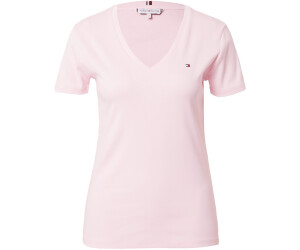 27,54 Fit Hilfiger Tommy T-Shirt pastel Slim | (WW0WW37873) V-Neck pink Stripe Preisvergleich € bei ab