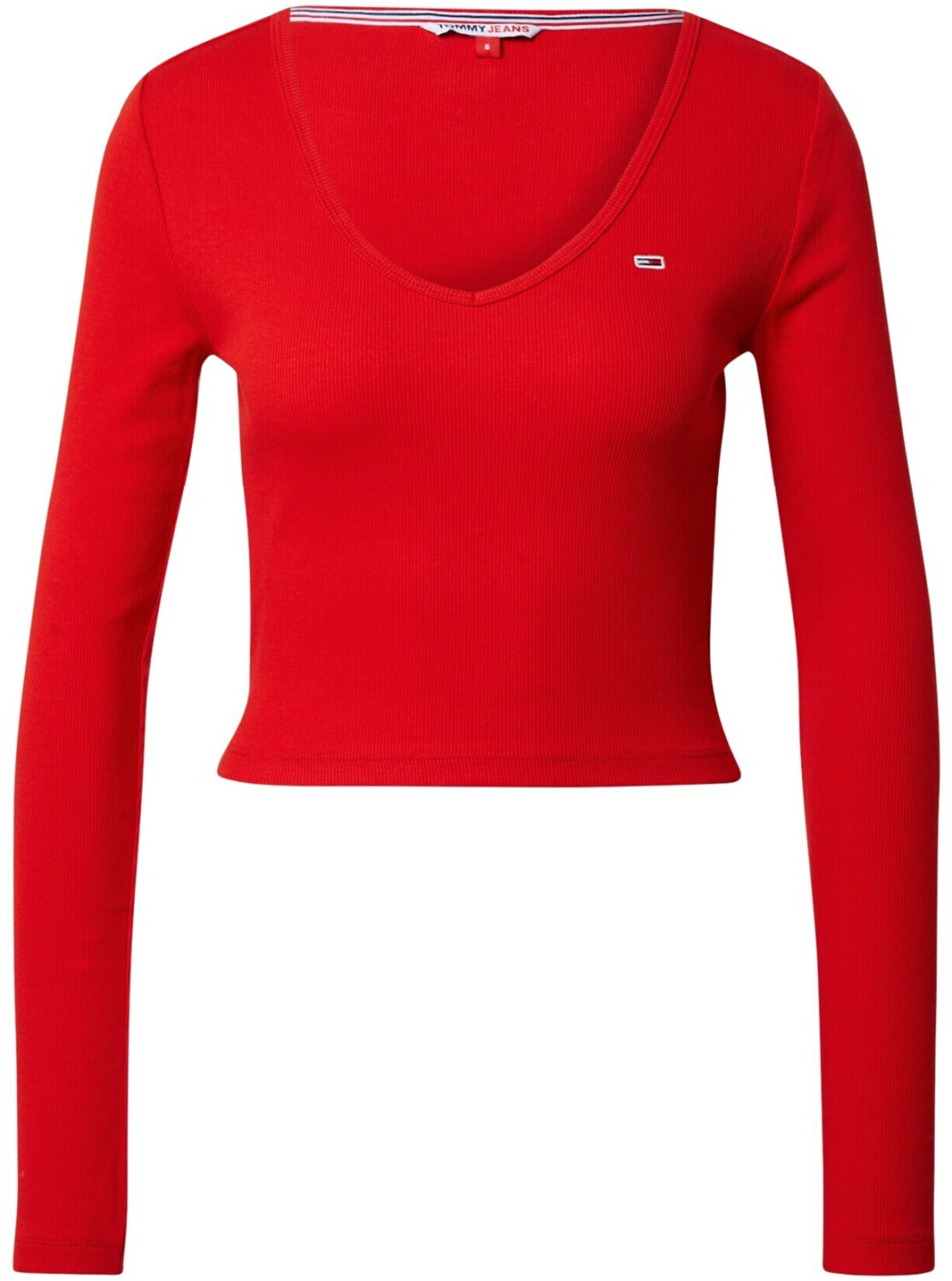 Tommy Hilfiger TJW Baby Rib Jersey V-Neck LS (DW0DW14278) deep crimson