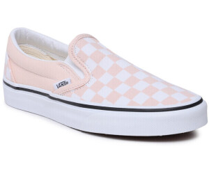 Hot pink and white on sale checkered vans