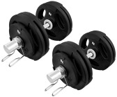 Oly. Gummi-Gripper Hantelscheiben 20kg Set (2x10kg) - Professionelle Gewichte 50/51mm