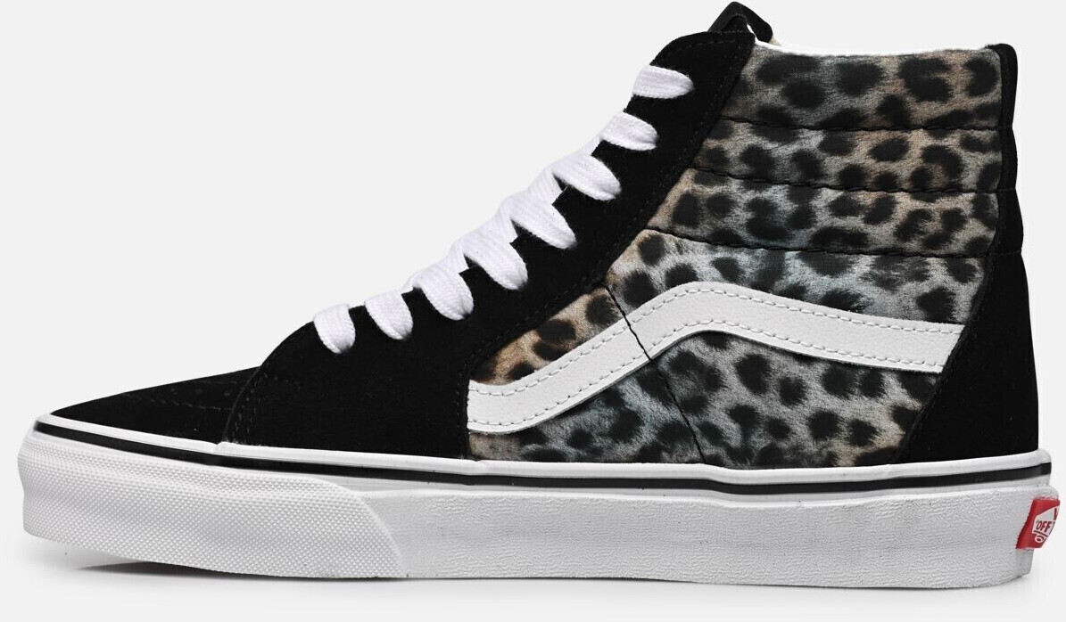 Black vans with cheetah trim cheap