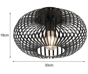 Trio LED Deckenleuchte Gitter Lampenschirm Metall Schwarz Ø 30cm für Flur  und Diele ab 51,99 € | Preisvergleich bei
