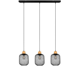 Trio Pendelleuchte 3 flammig Metall breit bei ab € - schwarz | 64,99 R30563032 Preisvergleich 80cm Gitterschirm