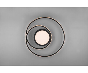 60cm, YAVA LED | Fernbedienung, € bei mit 155,90 Ø Schwarz Deckenleuchte Trio Ringförmig ab Preisvergleich