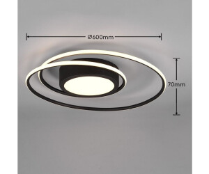 Trio LED Deckenleuchte YAVA Ringförmig bei mit | € Fernbedienung, ab Schwarz 155,90 Ø 60cm, Preisvergleich