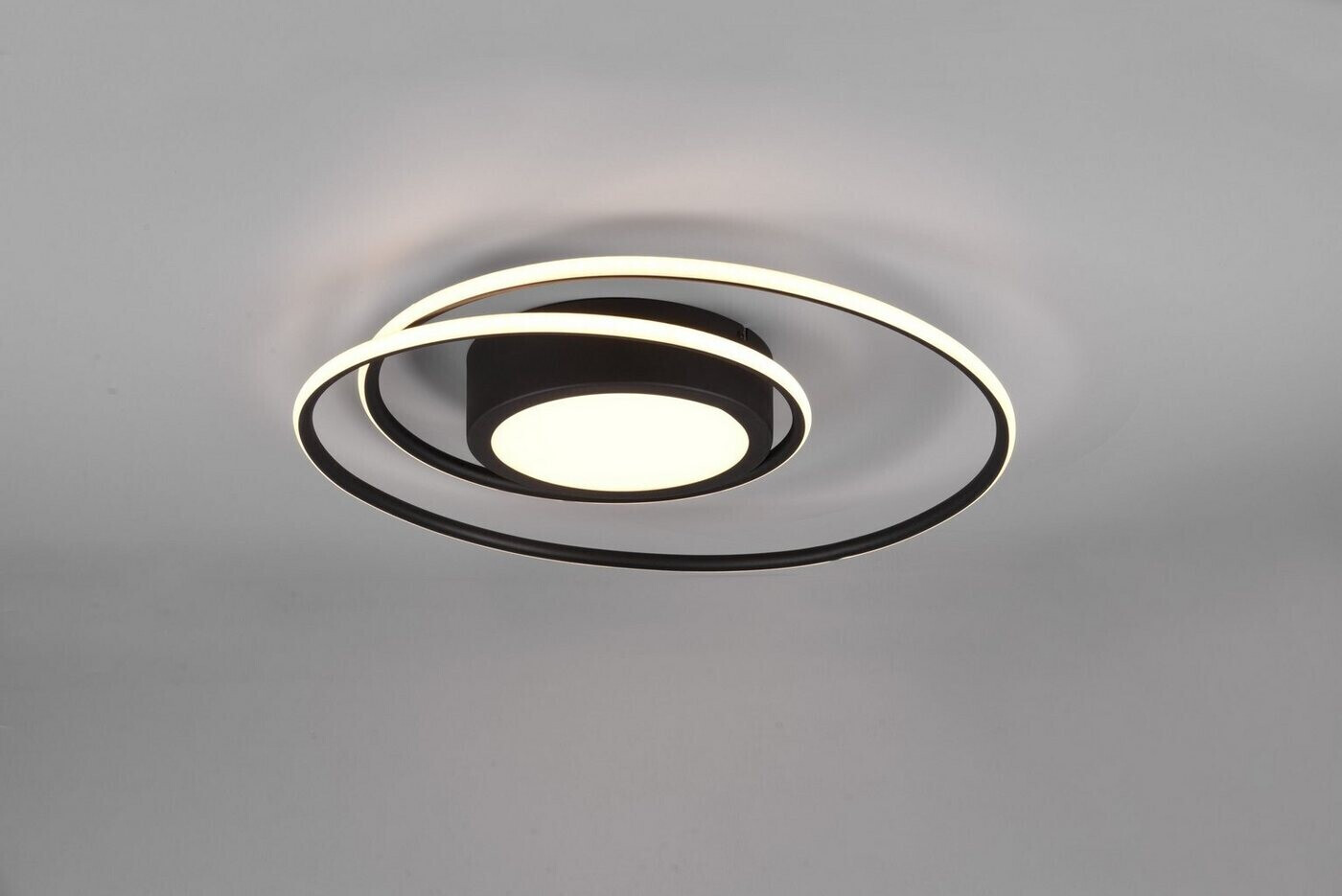 Trio LED Deckenleuchte YAVA Ringförmig ab bei Schwarz mit Preisvergleich Fernbedienung, Ø 155,90 € | 60cm