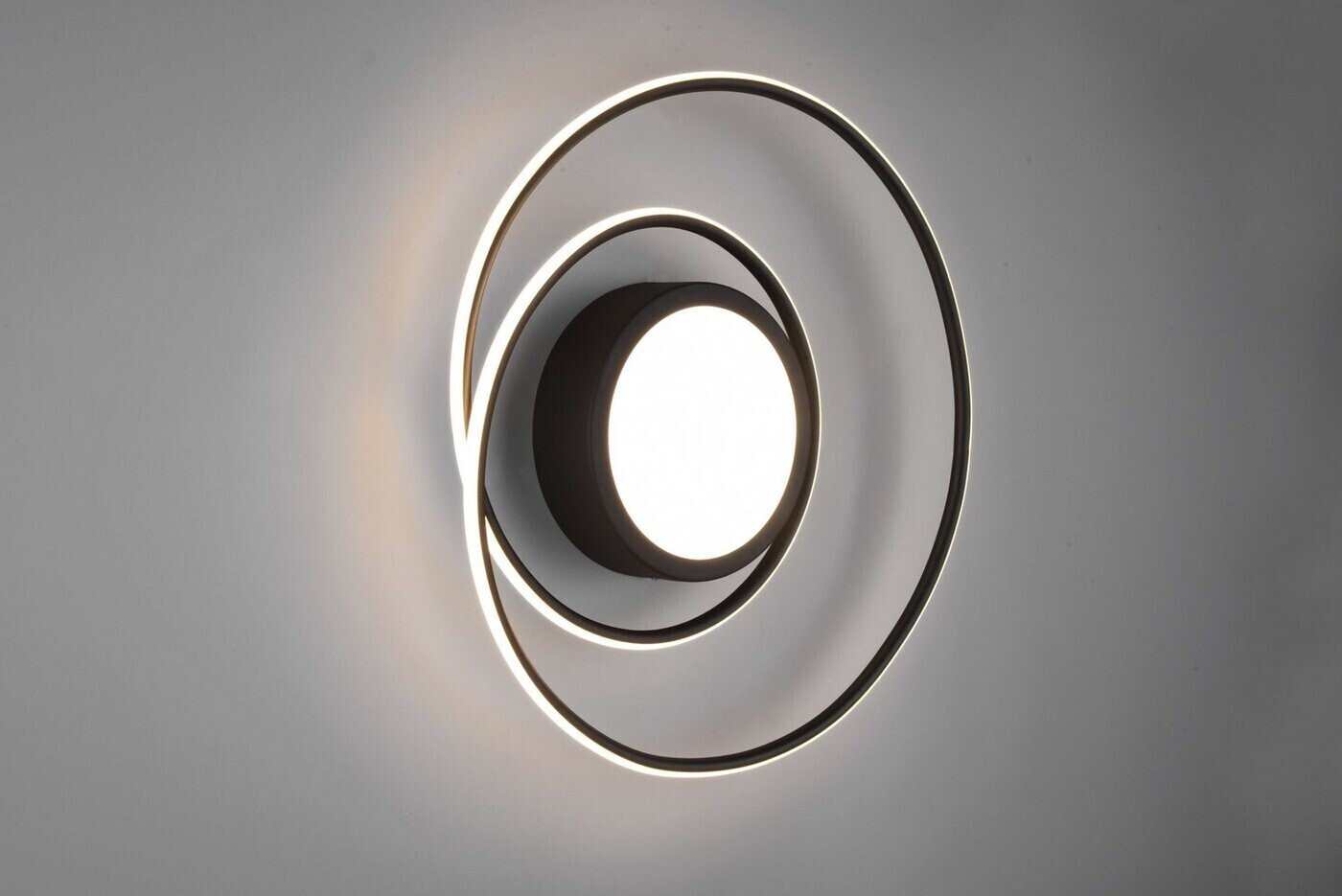 Trio LED Deckenleuchte YAVA Ringförmig mit Fernbedienung, Ø 60cm, Schwarz  ab 155,90 € | Preisvergleich bei