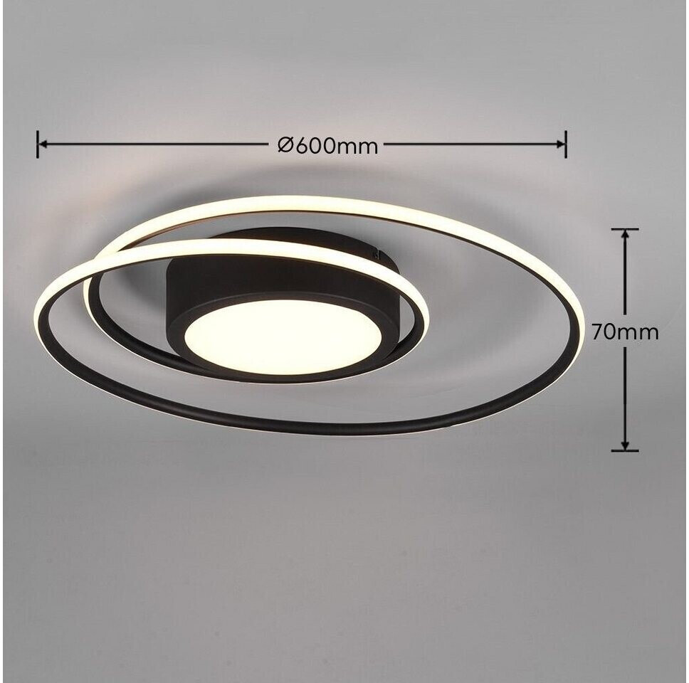 Trio LED Schwarz mit bei Preisvergleich ab Deckenleuchte 155,90 60cm, Ø € Ringförmig Fernbedienung, | YAVA