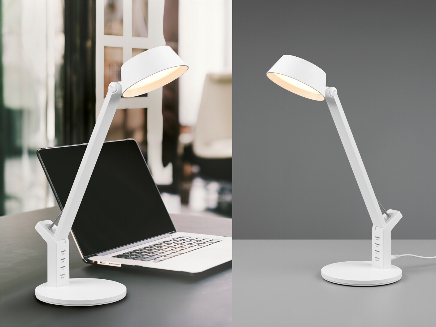 Trio Große LED Schreibtischleuchte AVA ab Weiß bei Preisvergleich € 41,99 | dimmbar, Tageslichtleuchte