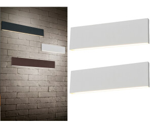 Trio Flache LED Preisvergleich dimmbar 99,99 ab € Down 2er Wandlampen | Up Flurlampen Set bei 28cm Weiß and Light in