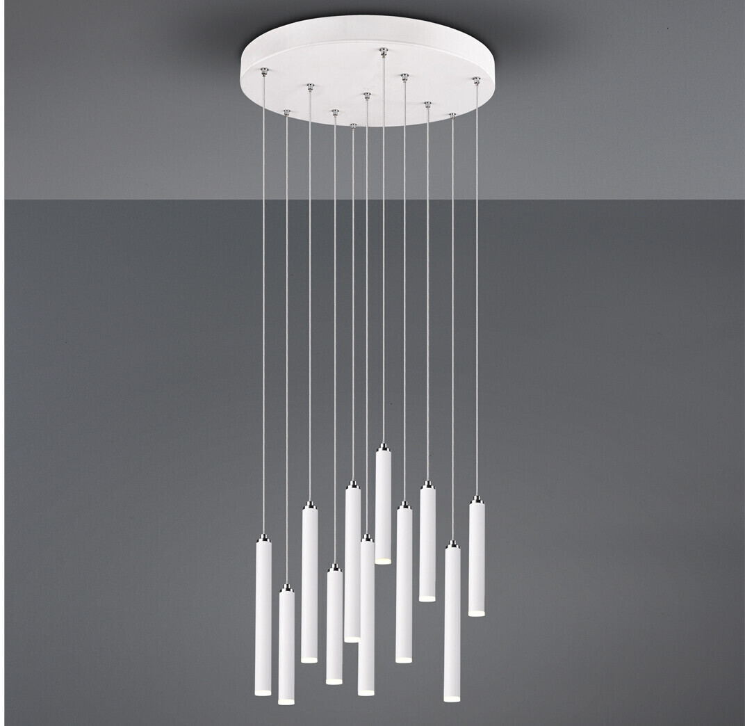 Preisvergleich bei Runde LED Stufen Pendelleuchte matt € mit Lampen Dimmer Weiß ab 179,99 | 3 Trio