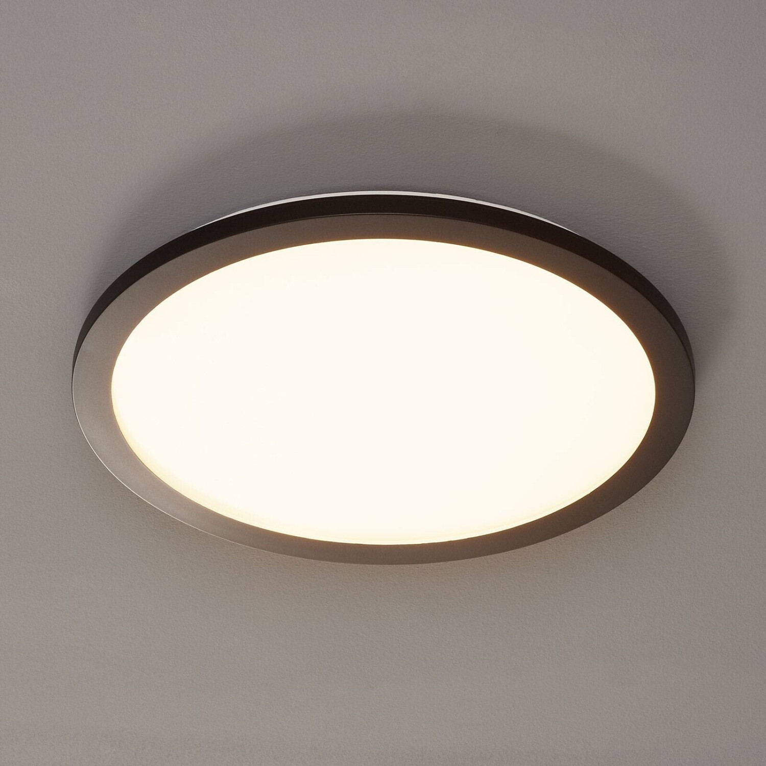 Trio LED Deckenleuchte CAMILLUS flache Badezimmerlampe rund Ø40cm  SchwarzIP44 ab 68,99 € | Preisvergleich bei