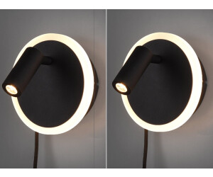 Trio LED Wandleuchte Set Schwarz mit Leselampe Schlafzimmerlampen Wandlampe  fürs Bett ab 89,99 € | Preisvergleich bei