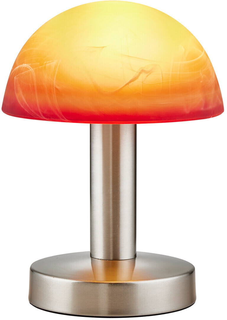 Trio Tischleuchte FYNN II Silber & Glas Orange/Weiß Höhe 21cm ab 24,99 € |  Preisvergleich bei